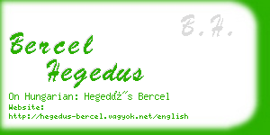bercel hegedus business card